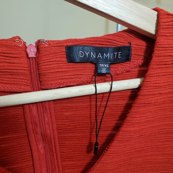 DYNAMITE Red Bodycon Mini Dress Sz. XS - Picture 4 of 5